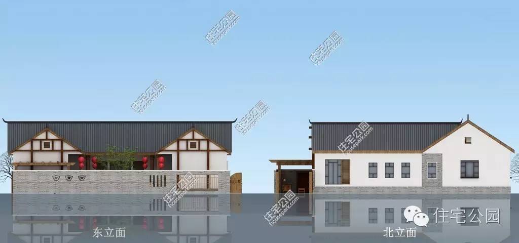 贵州自建中式三合院17x20米(全图 预算)