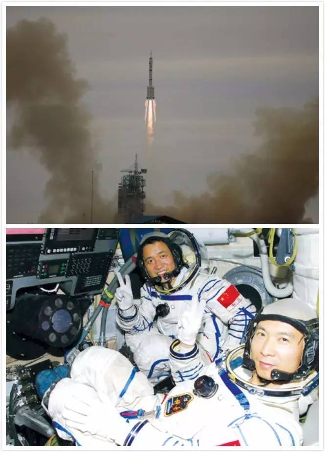 2005年10月12日，“神舟六号”发射，航天员费俊龙、聂海胜出征太空。