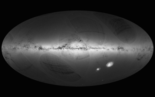 盖亚探测器初步绘制的银河系地图。（图片来源：ESA/Gaia/DPAC）