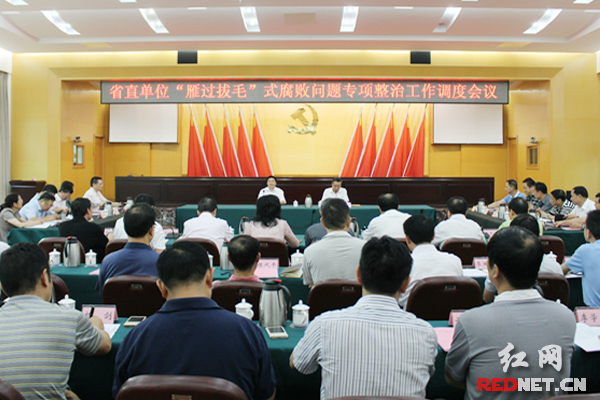 湖南再次调度省直单位雁过拔毛式腐败问题专