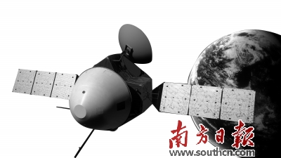 火星探测器外观图。新华社发