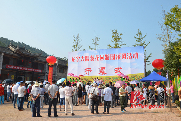 新田县龙家大院葵花园开园 省内文艺名家相约