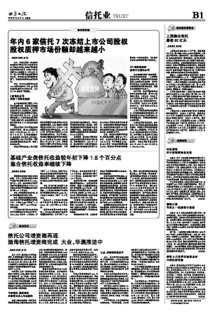 年内6家信托7次冻结上市公司股权质押市场变