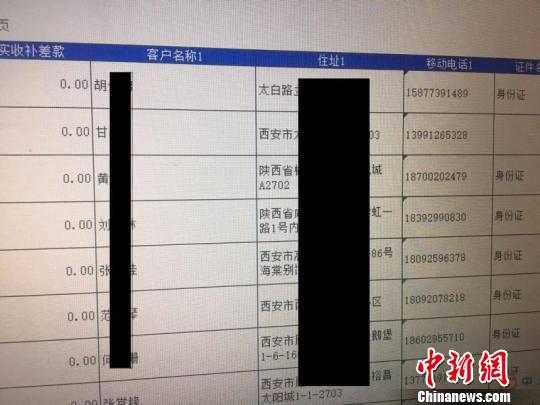 图为查获的信息。西安雁塔警方供图