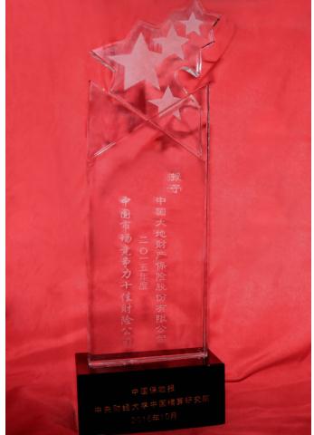 中国大地保险荣膺市场竞争力十佳财产险公司