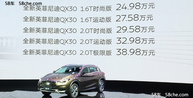 2016广州车展 英菲尼迪QX30售24.98万起