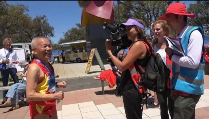 机械系92岁校友王志勇世界老将田径锦标赛豪