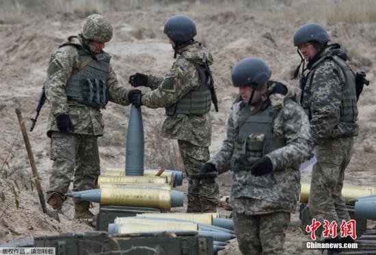 资料图 乌克兰军队军事演习。