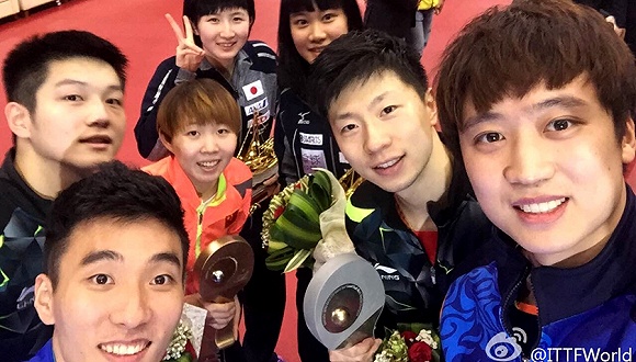 马龙复仇樊振东2016完美收官 朱雨玲赢总决