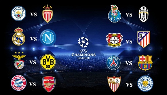 欧冠淘汰赛对阵敲定 皇马再收大礼包而阿森纳