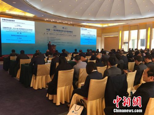 中国—海湾国家经济合作智库峰会现场。程春雨 摄