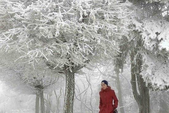 资料图：冰天雪地的冬季俄罗斯
