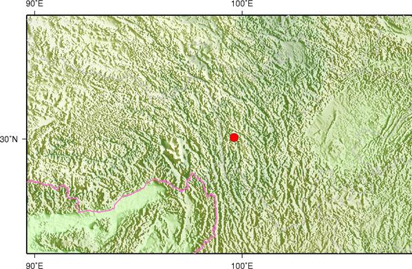 12月23日5时1分四川甘孜州理塘县发生3.4级地震
