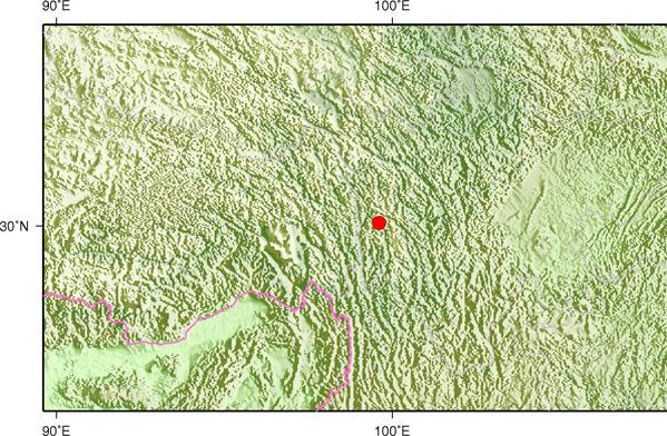 12月23日4时43分四川甘孜州理塘县发生3.4级地震