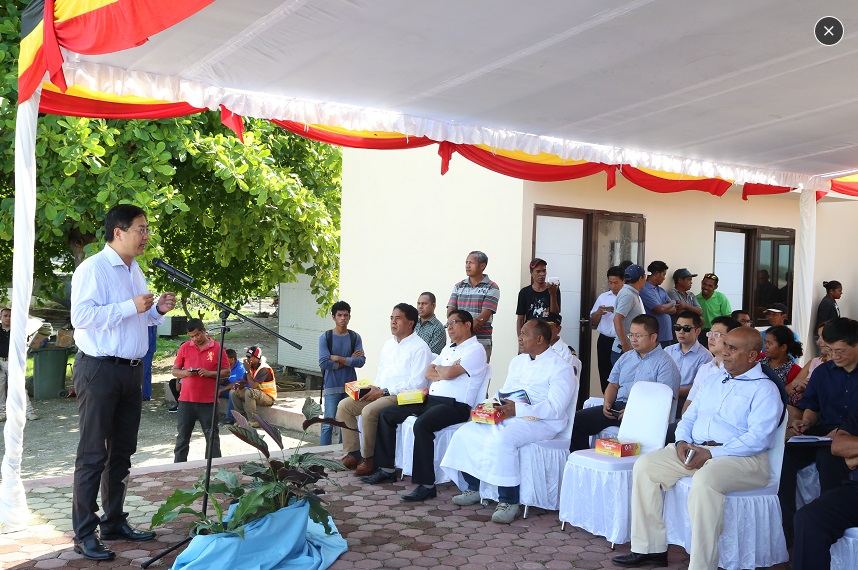 刘洪洋大使出席中国和东帝汶捕鱼合作启动仪式