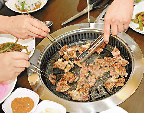 内地民众喜爱食韩式烤肉。（图片来源：香港《东方日报》网站）