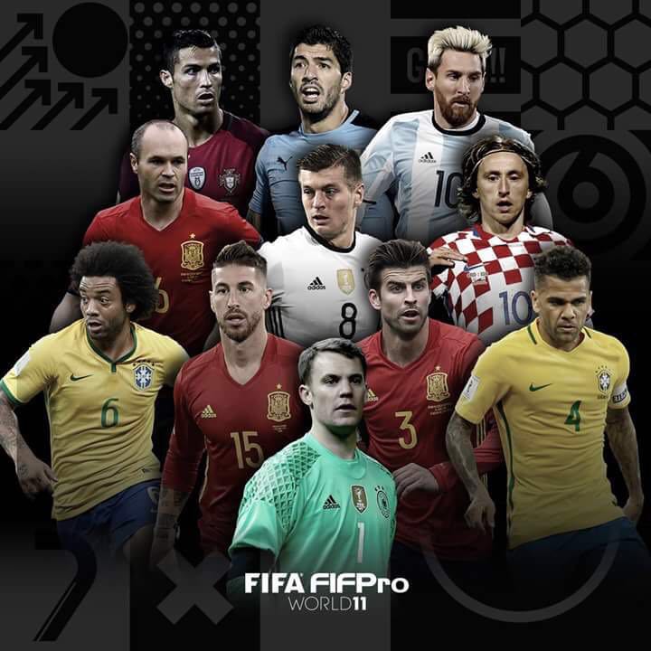 国际足联揭晓年度最佳阵容|最佳阵容|国际足联