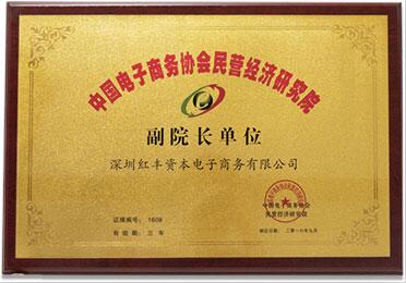 红丰智投当选中国电子商务协会民营经济研究院