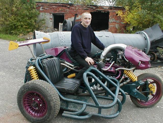 退役军人自制摩托三轮车-手机新浪汽车