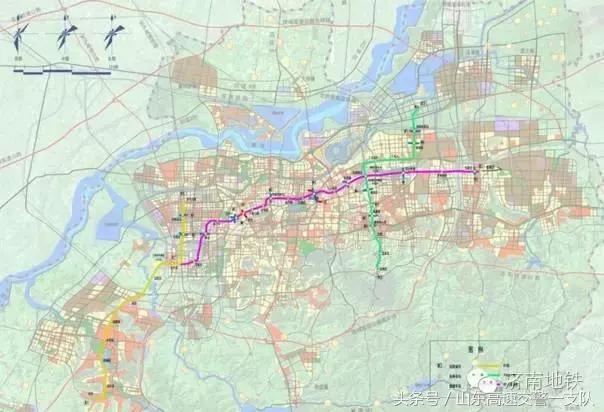 济南最全地铁线路图 含单线图、站点换乘站