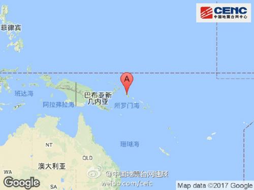 所罗门群岛附近发生8.2级地震