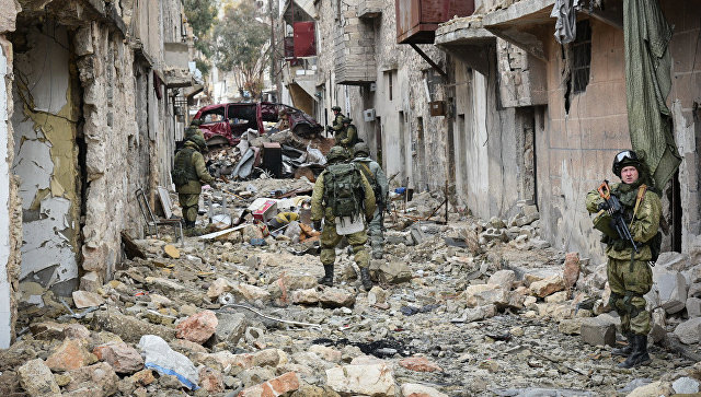 俄罗斯工兵仍在阿勒颇从事清除爆炸物的工作|