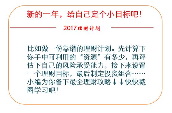 2017如何做一份靠谱的理财计划?|理财|理财计