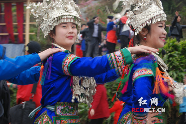 通道芋头古侗寨游客行歌玩月过大年
