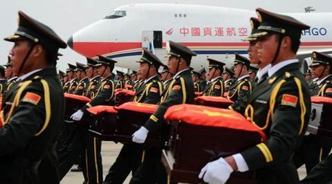 此前韩曾分数批向中国归还志愿军遗骸。