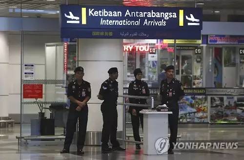  图为金正男在马来西亚吉隆坡机场遇害地点。（韩联社）