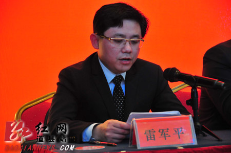 道县县委常委,纪委书记雷军平作工作报告
