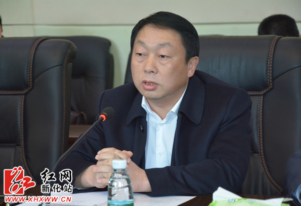 湖南省新化县委书记朱前明讲话