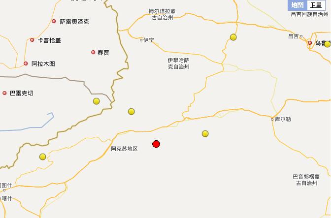 新疆新和县发生3.0级地震 震源深度9千米
