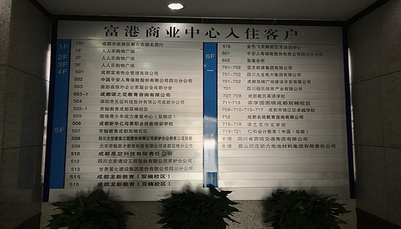 高速大厦副楼富港商业中心的挂牌公司