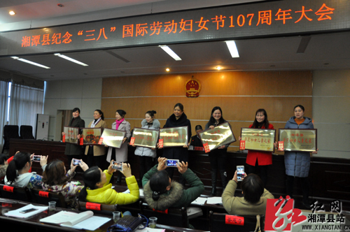 湘潭县表彰一批妇女工作先进集体和先进个人