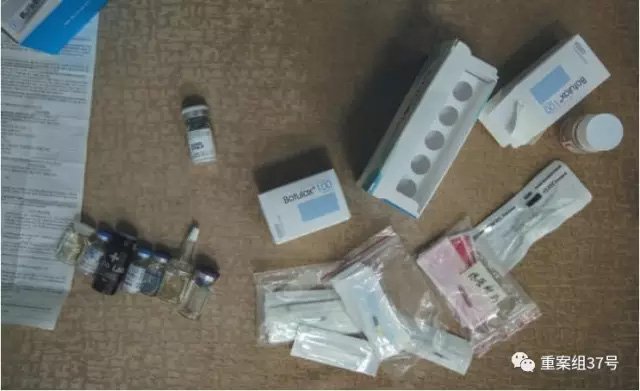 ▲2月27日,在金泰国际美容中心,没有中文标识的肉毒素被摆在桌上。 新京报记者 彭子洋 摄