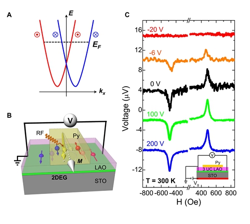 课题组关于全氧化物界面Rashba二维电子气中