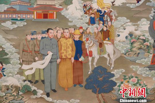 图为唐卡局部。 顿慧 摄