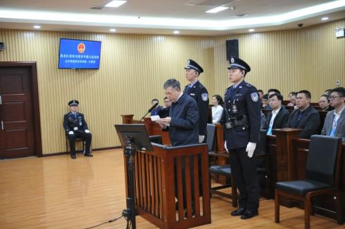 被告人苏宏章在庭审现场。