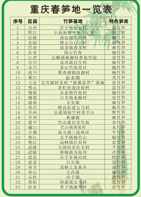 《重庆春笋地图》正式发布 美味与乐趣齐飞