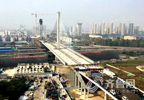 菏泽丹阳立交桥通车 新老城区将无缝对接融合