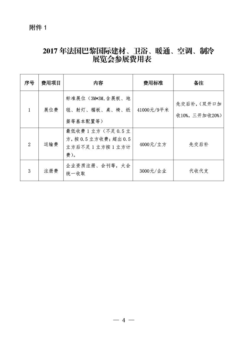 关于组织参加2017年法国巴黎国际建材、卫浴