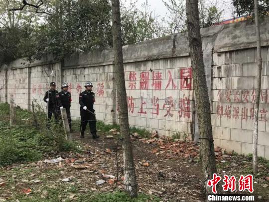 西安秦岭野生动物园加强了对易翻墙地段的巡查。 西安秦岭野生动物园供图 摄