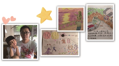 画“成长日记”的圈爸和女儿。