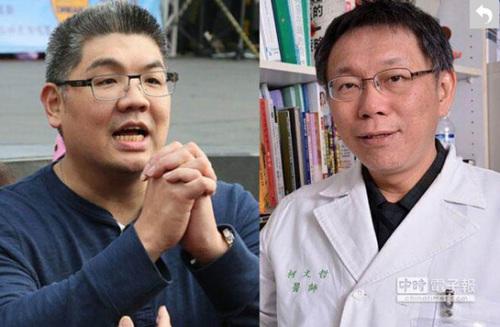 连胜文与柯文哲（图片来源：“中时电子报”）