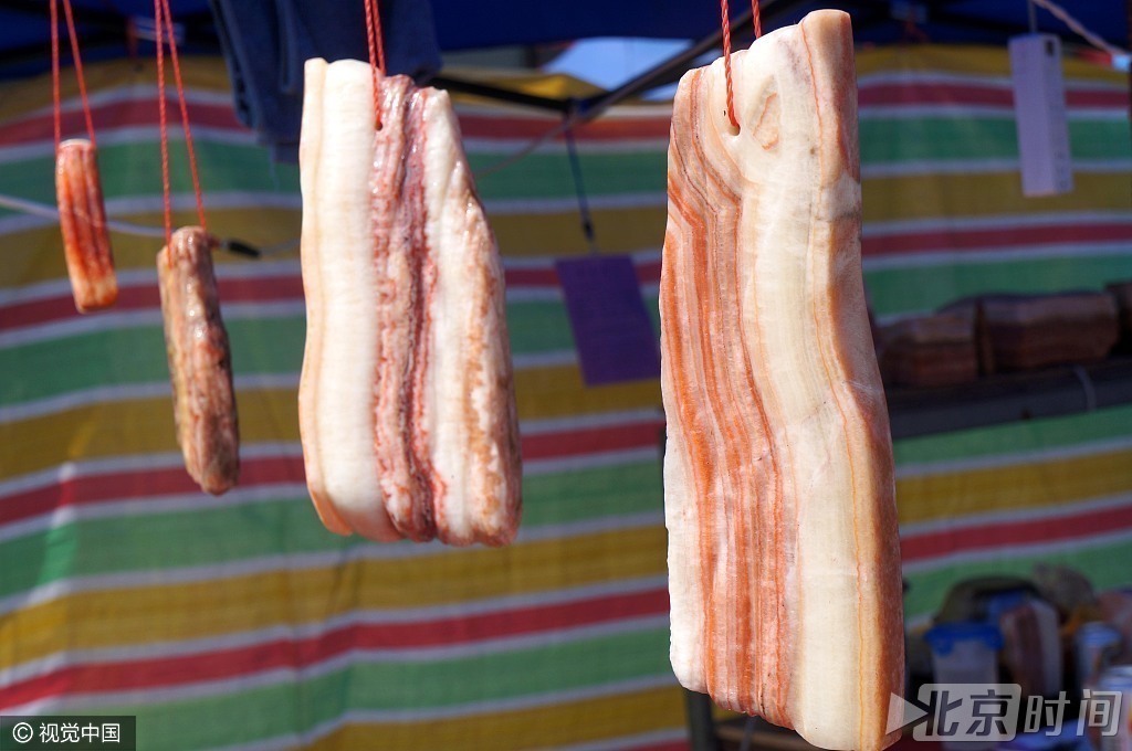 安徽奇石展:肉石300元一斤比猪肉贵20倍|肉石