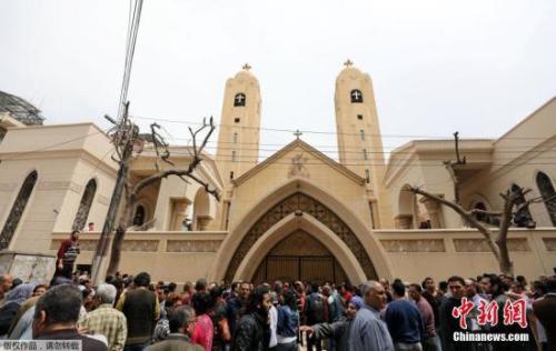 埃及坦塔市一教堂附近4月9日发生爆炸。爆炸发生在科普特基督徒(Coptic Christians)举行宗教活动之时。图为坦塔市的事发教堂。 埃及发生多起爆炸事件 国家旅游局提醒游客注意安全