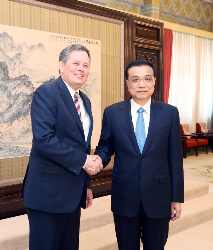 李克强会见美国国会议员代表团|李克强|中美|特