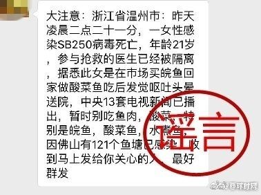 海南女子造谣有人感染SB250病毒死亡 已被行