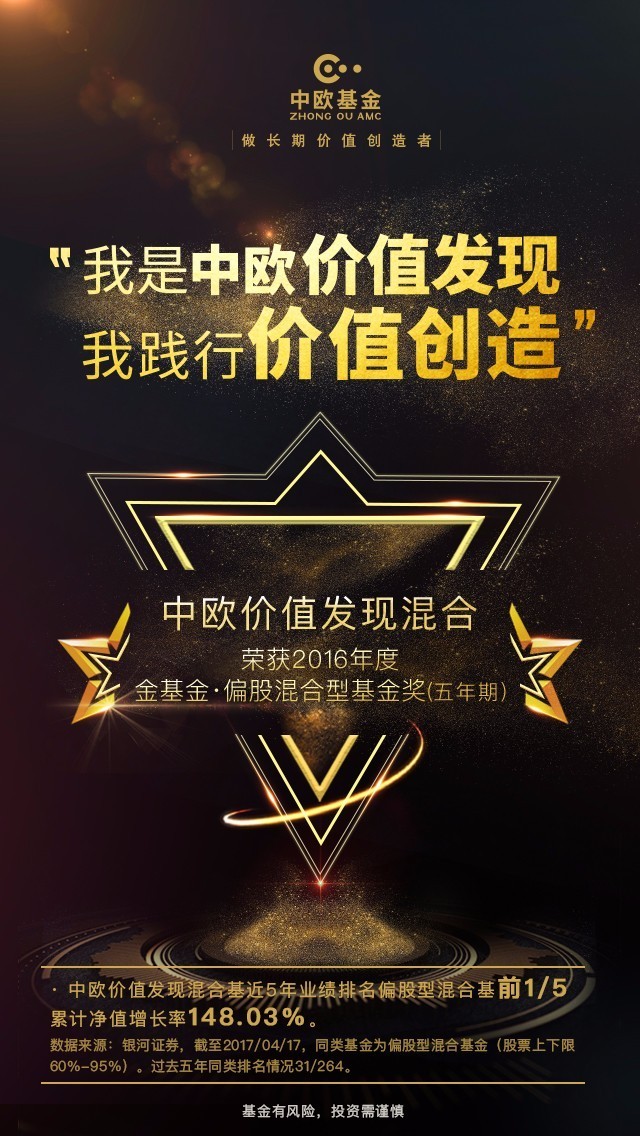 金基金TOP公司奖!中欧基金又双叒叕拿奖啦
